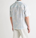 JACQUEMUS - Jean Oversized Camp-Collar Logo-Embroidered Printed Organic Cotton Shirt - Blue