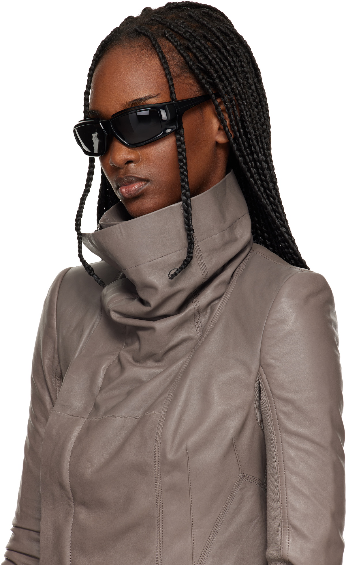 Rick Owens Black Temple Rick Sunglasses