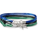 Rubinacci - Set of Three Silk Ribbon Bracelets - Men - Blue
