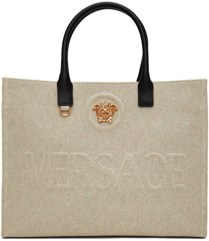 Photo: Versace Beige 'La Medusa' Canvas Tote