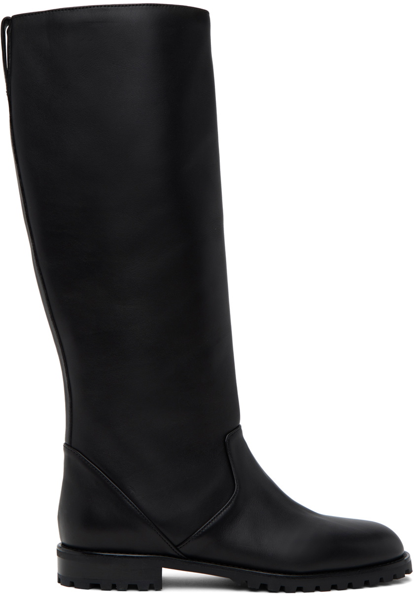 Manolo Blahnik Black Motosahi Tall Boots Manolo Blahnik