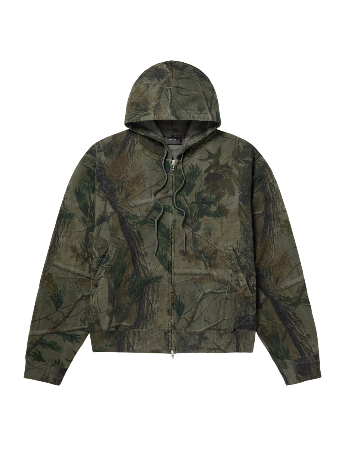 Balenciaga Grey RuPaul Edition Wide Zip-Up Hoodie Balenciaga