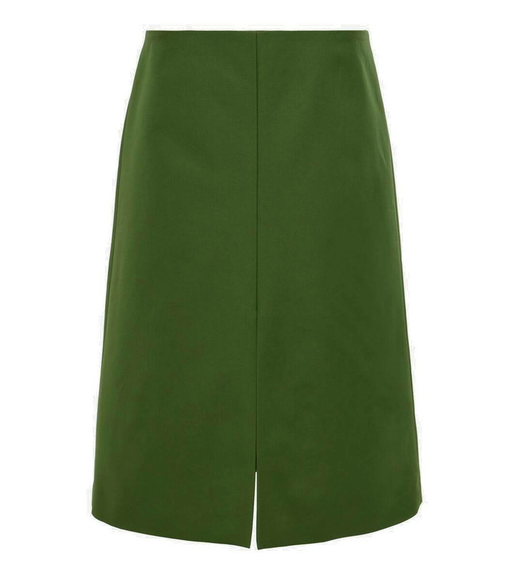 Photo: Dries Van Noten Cotton midi skirt