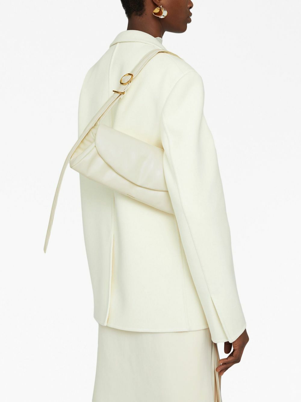 JIL SANDER - Cannolo Padded Large Leather Shoulder Bag Jil