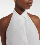 Ralph Lauren Collection Eldred halterneck linen top