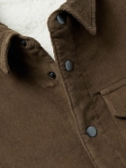 James Perse - Fleece-Lined Cotton-Blend Corduroy Shirt Jacket - Brown