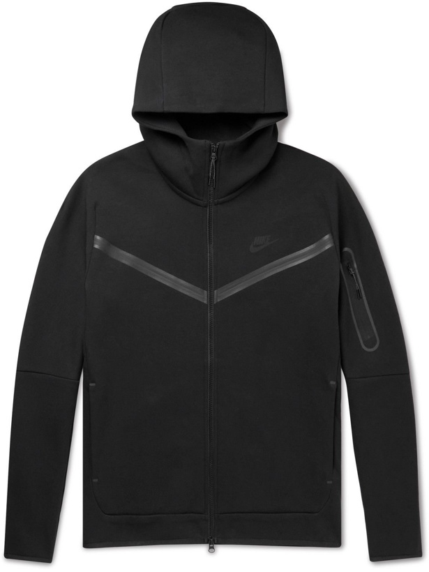 Photo: Nike - Sportswear Taped Cotton-Blend Tech Fleece Zip-Up Hoodie - Black