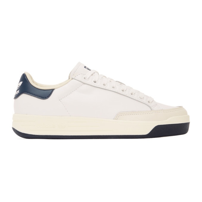 Photo: adidas Originals White and Navy Rod Laver Sneakers