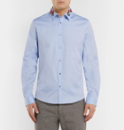 Gucci - Duke Appliquéd Cotton Oxford Shirt - Blue