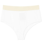 Palm Angels Women's Logo Tape Highwaist Brazilian Briefs in White