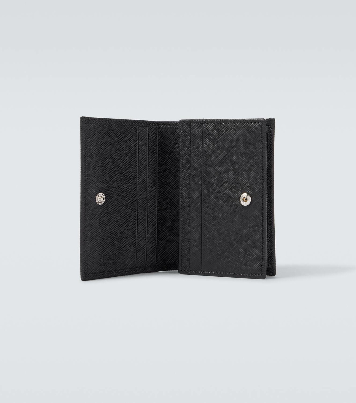 Prada Logo Saffiano leather card case