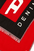 Diesel Wool-blend scarf with maxi jacquard logo - Scarf Mens in Multicolor