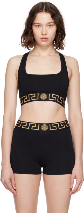 Photo: Versace Black Greca Border Bra