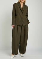 Jacquemus Le Pantalon D'homme Pleated Wool Trousers Khaki