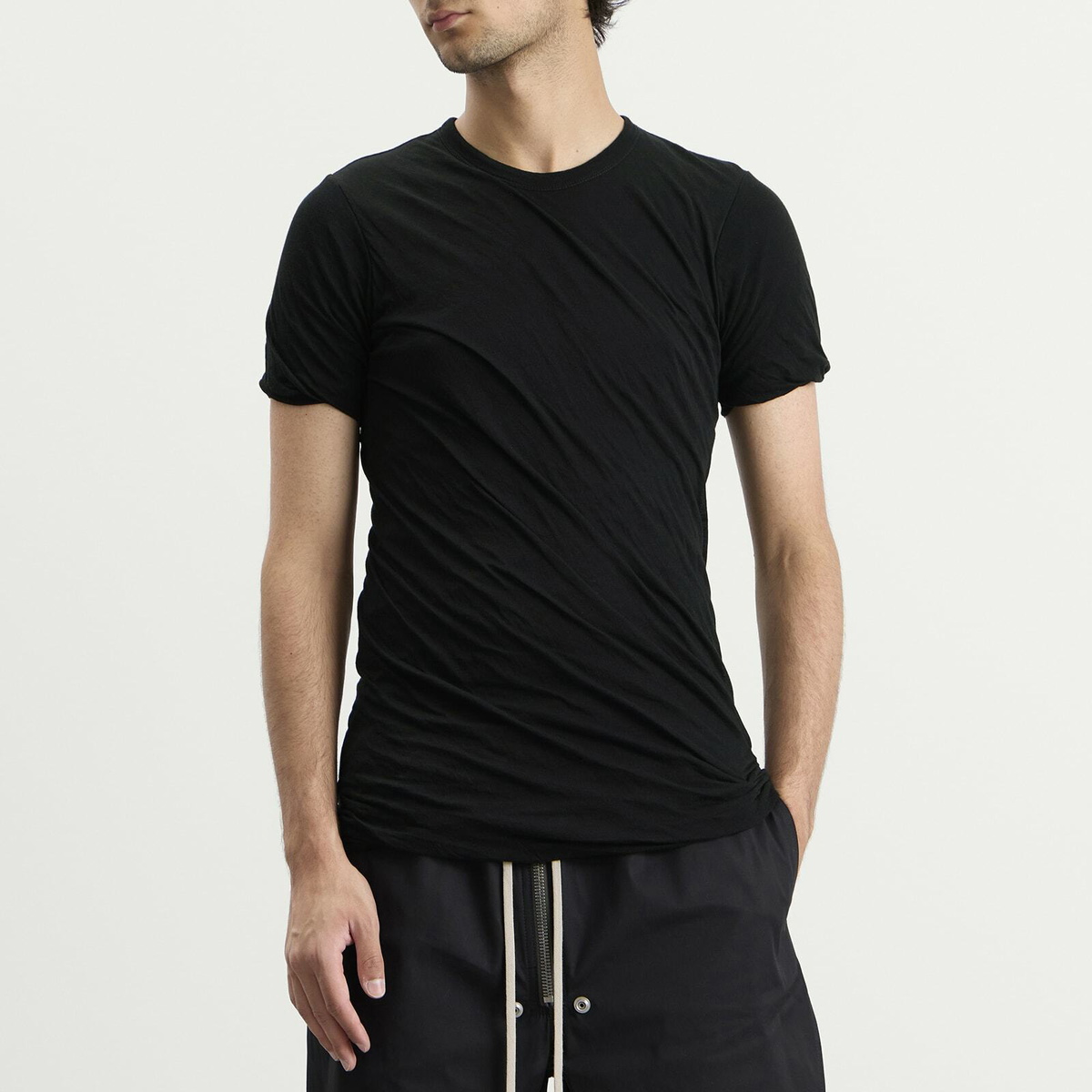 Rick Owens Men's Double Layer T-Shirt in Black