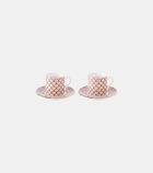 La DoubleJ Impero set of 2 espresso cups and saucers