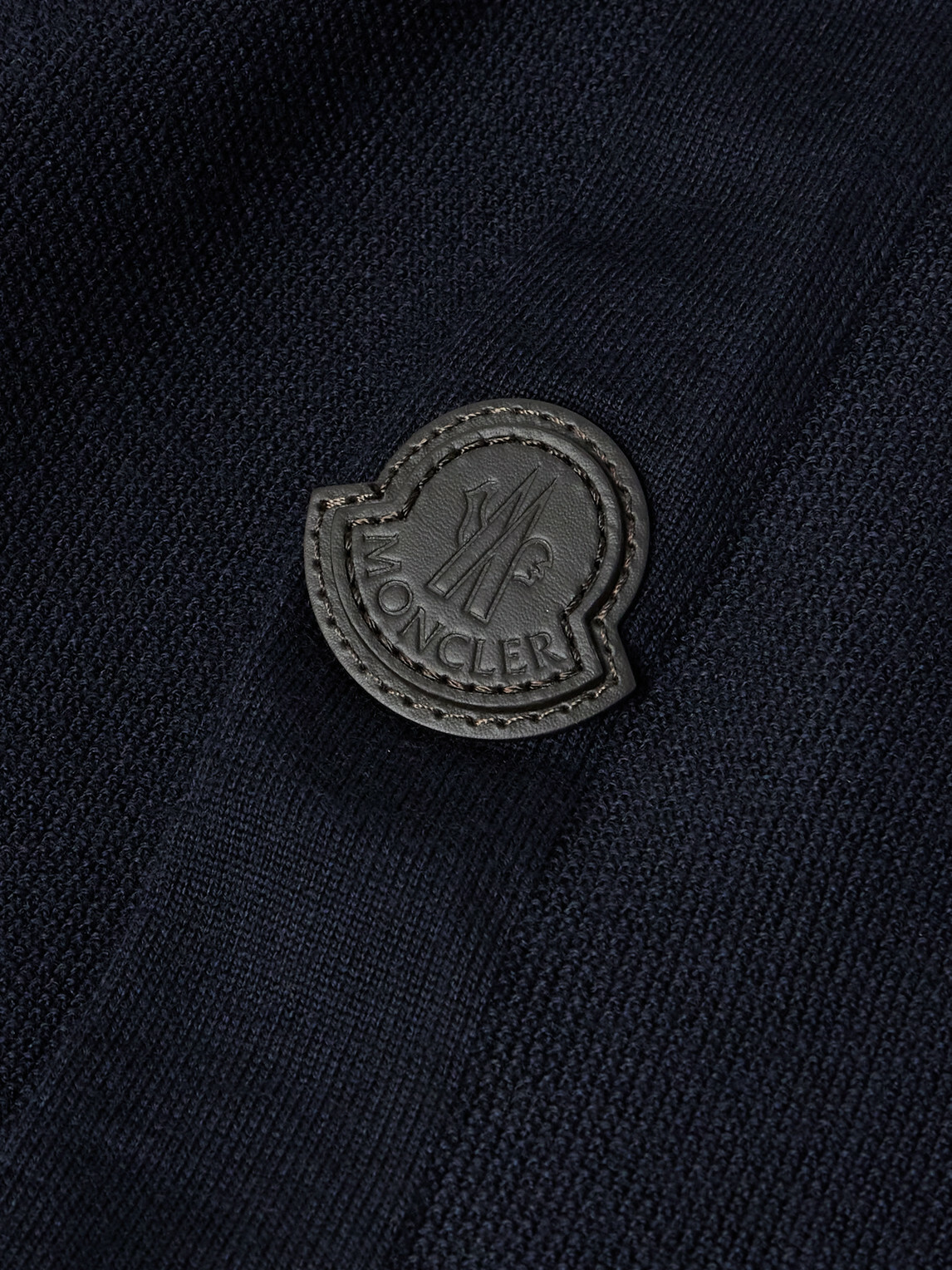 Moncler - Logo-Appliquéd Wool Sweater - Blue