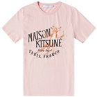 Maison Kitsuné Women's Flower Fox Classic T-Shirt in Pink