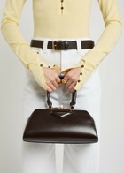 Givenchy Antigona East-west Small Leather top Handle bag - Chocolate - One Size