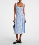 Marni Floral cotton midi dress