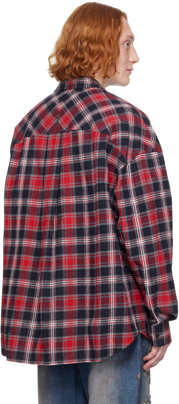Juun.J Red Check Shirt