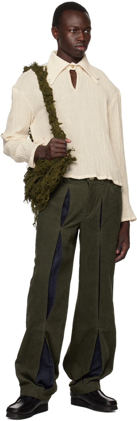 Solitude Studios Green Seaweed Messenger Bag