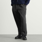 Universal Works Men's Seattle Cotton Pleated Track Pant in Charcoal