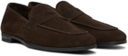 TOM FORD Brown Suede Sean Loafers