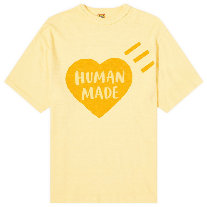 Photo: Human Made Men's Garment Dyed Big Heart T-Shirt in Orange