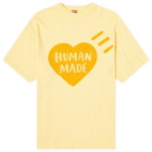Human Made Men's Garment Dyed Big Heart T-Shirt in Orange