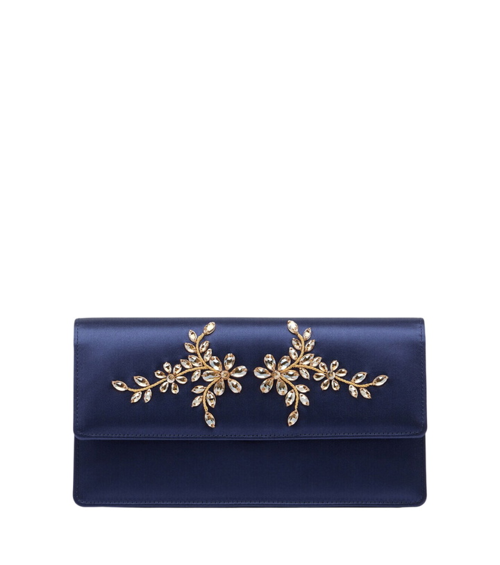 Photo: Manolo Blahnik Capripla embellished satin clutch