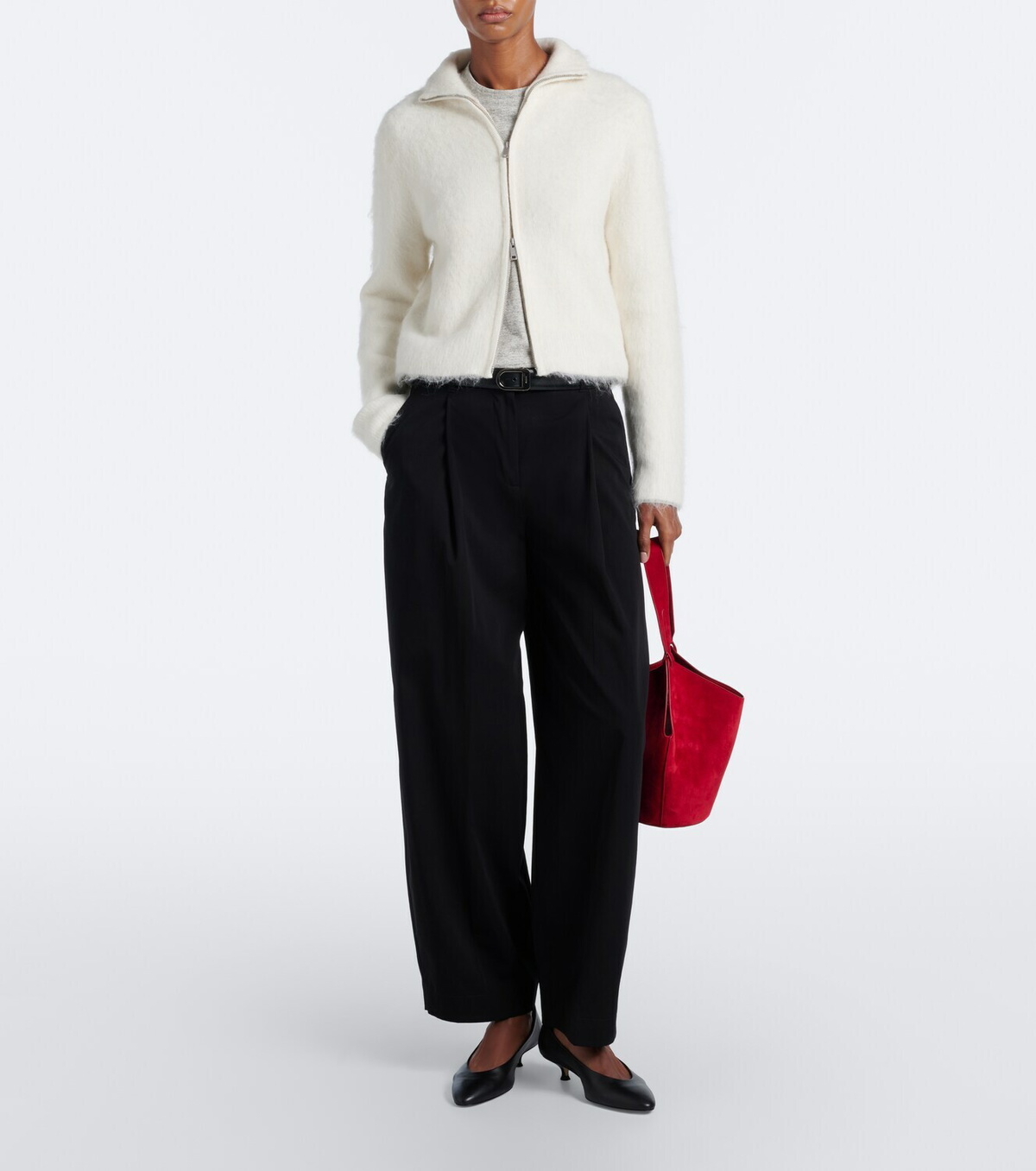 Vince Wool and alpaca-blend zip-up cardigan