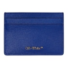 Off-White Blue and White Diag Card Holder
