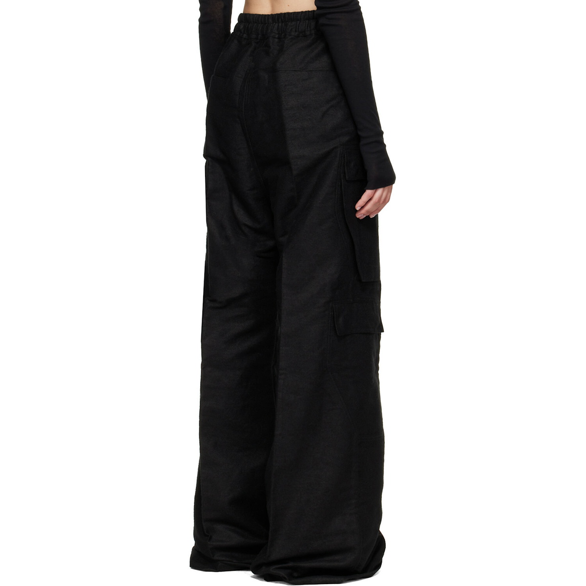 Rick Owens Black Tower Cargobelas Trousers
