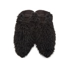 Doublet Black Faux-Fur Babouche Loafers