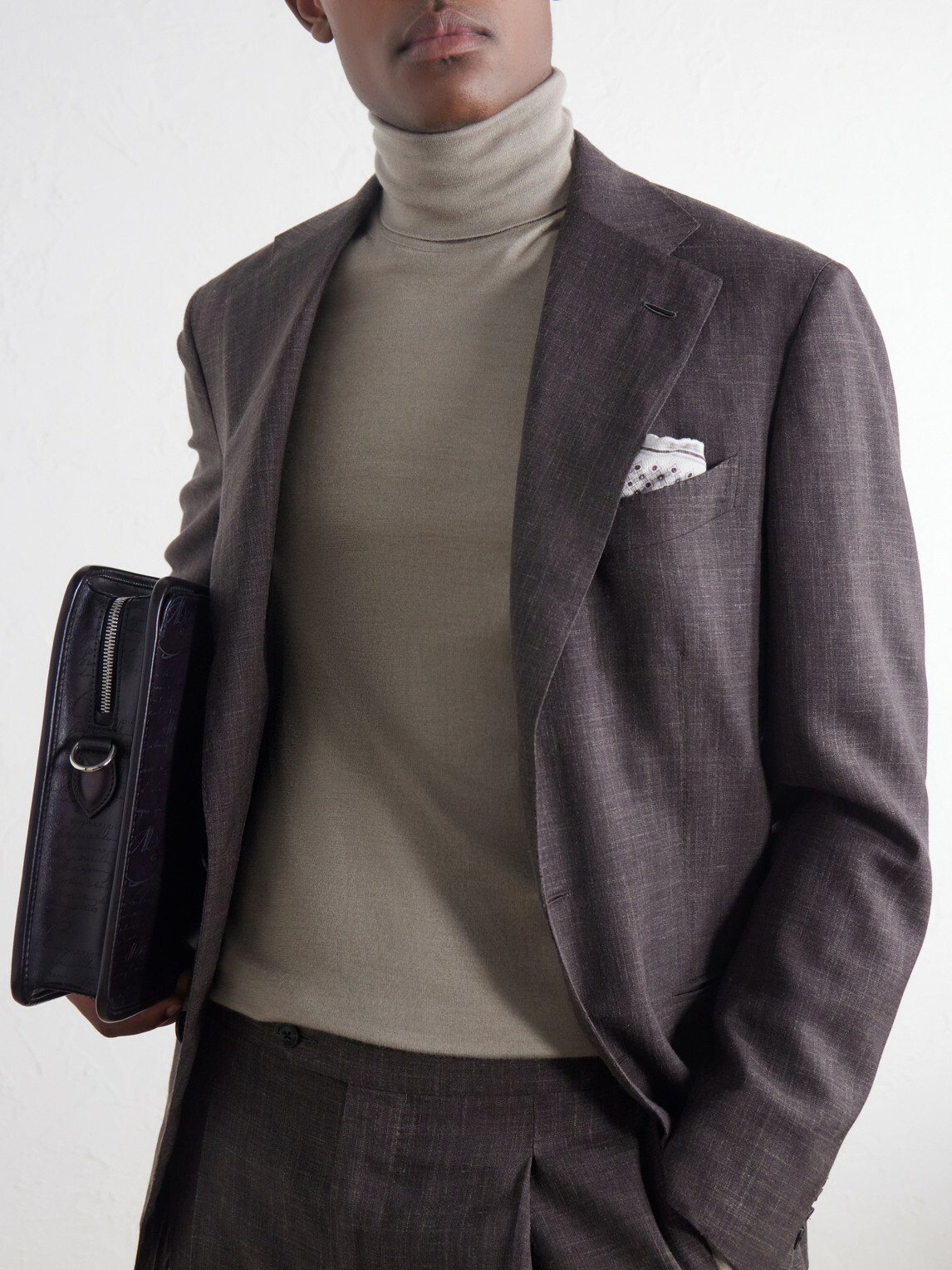 Zegna - Cashmere and Silk-Blend Turtleneck Sweater - Brown