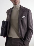 Zegna - Cashmere and Silk-Blend Turtleneck Sweater - Brown