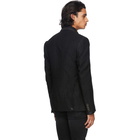 Amiri Black Wool Boucle Double-Breasted Blazer