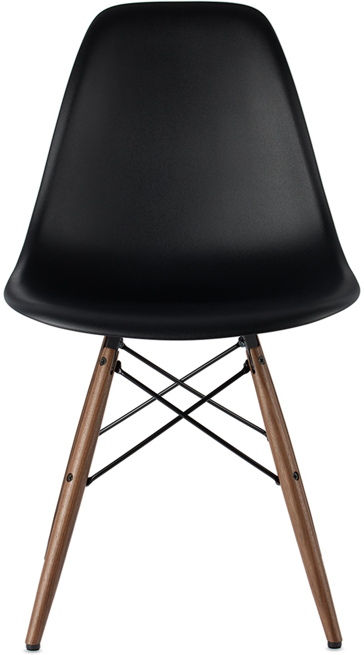 Photo: HERMAN MILLER Black Eames Molded Plastic Side Chair