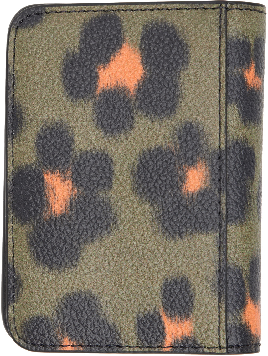 Kenzo Khaki Hana Leopard Wallet