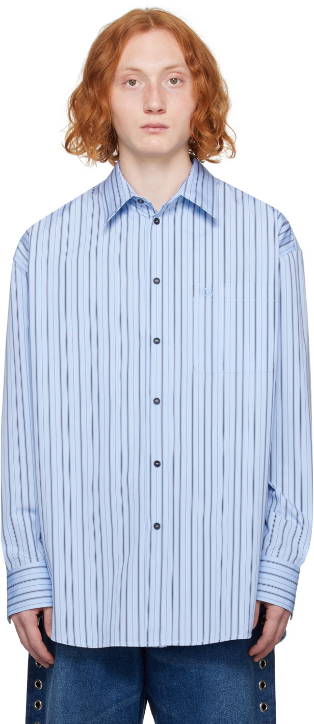 Off-White Blue Striped Shirt Off-White