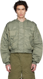 Entire Studios SSENSE Exclusive Khaki A-2 Bomber Jacket