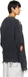 MIHARAYASUHIRO Black Bleached Sweater