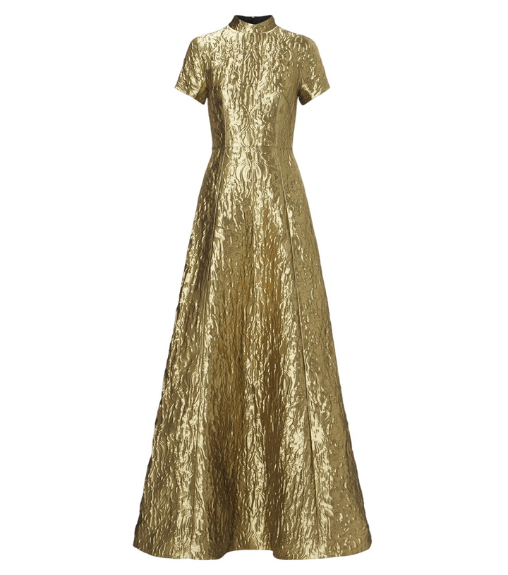 Photo: Emilia Wickstead Malinda metallic-effect cloqué gown