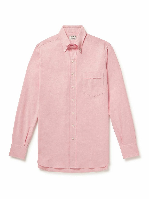 Photo: Kingsman - Button-Down Cotton Oxford Shirt - Pink