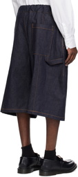 SAGE NATION Blue Box Pleat Denim Shorts