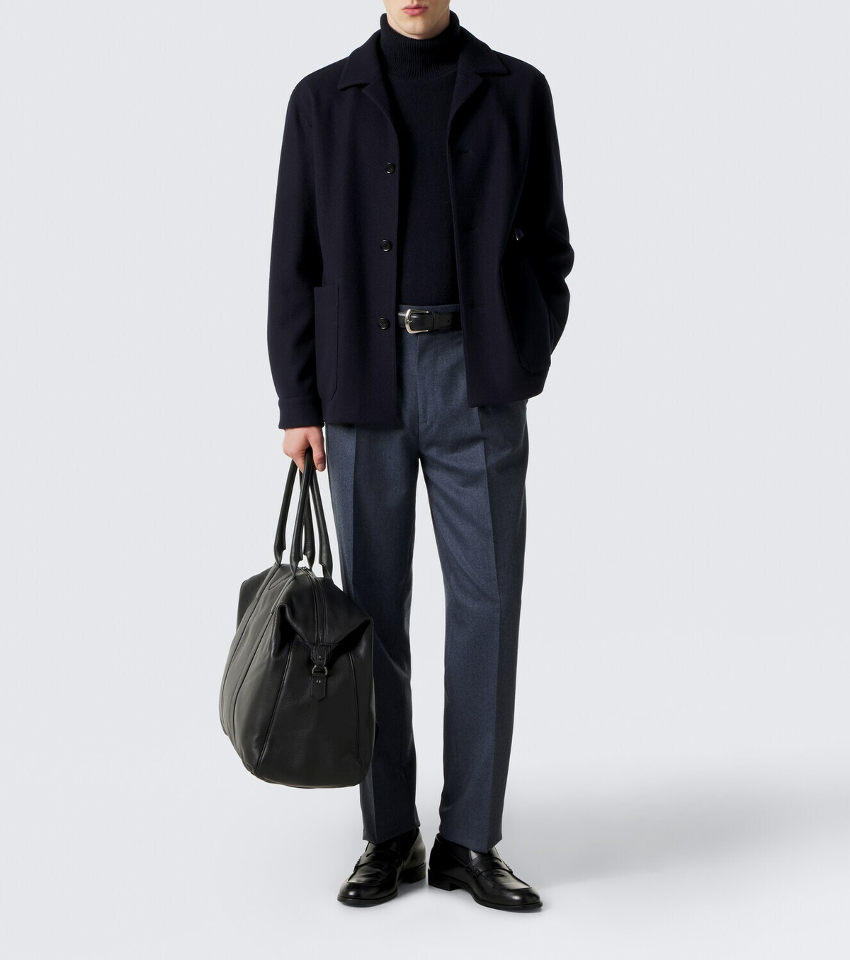 Zegna Wool flannel straight pants