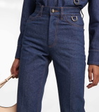 Fendi High-rise wide-leg jeans