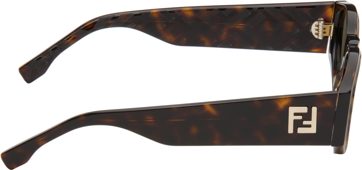 Fendi Brown FF Squared Sunglasses