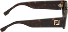 Fendi Brown FF Squared Sunglasses